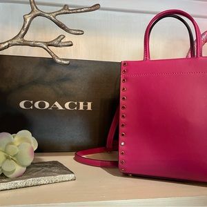 Hot pink Coach handbag